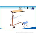 Adjustable Surgical Medical Trolley , Removable Over Bed Table